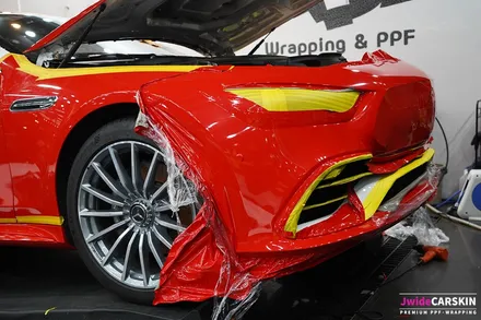 벤츠 GT43AMG 3M2080 유광핫로드레드 전체랩핑 / 수원,광교,동탄