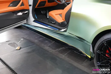 BMW M4 랩핑 에이버리 컬러플로우사틴프레쉬스프링 시공 / 수원,광교,동탄