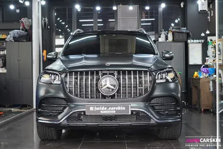 수원랩핑 벤츠 GLS400d 사틴블랙 락 그레이메탈릭 전체랩핑 / 수원,광교,동탄