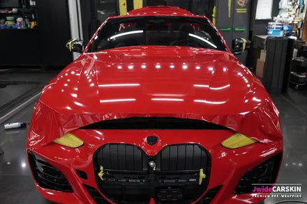 수원자동차랩핑 BMW420i 컨버터블 카마인레드 전체랩핑 / 경기 수원 영통