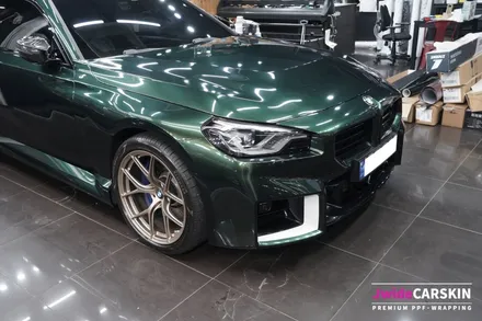 BMW M2차량에 미드나잇 그린 전체랩핑 시공 후기 / 광교ppf 제이와이드 / 경기 수원 영통
