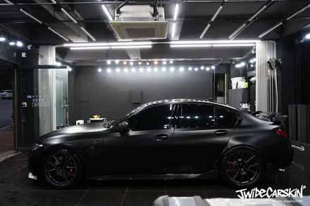영통랩핑, BMW 신형 M3 사틴블랙 3M 전체랩핑 시공 후기 / 경기 수원 영통