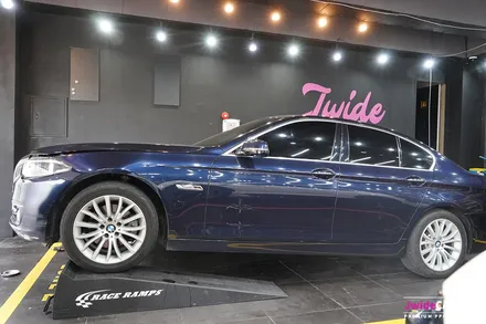 수원랩핑 BMW520d 에이버리 유광인텐스블루 전체랩핑 / 수원,광교,동탄