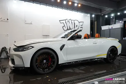 BMW M4 랩핑 에이버리 컬러플로우사틴프레쉬스프링 시공 / 수원,광교,동탄