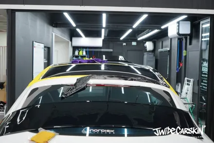 수원랩핑 벤츠 GLE53 AMG 루프스킨 사이드미러 크롬죽이기 부분랩핑 / 경기 수원