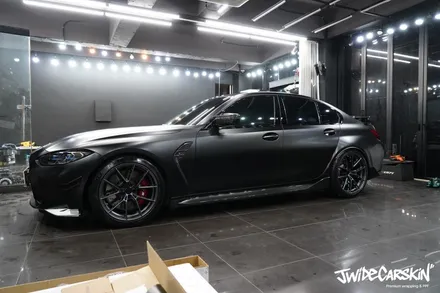 영통랩핑, BMW 신형 M3 사틴블랙 3M 전체랩핑 시공 후기 / 경기 수원 영통