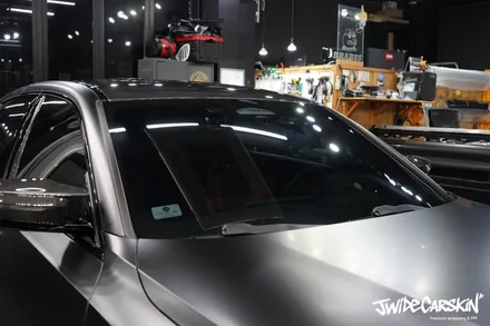 신형 BMW M3 전면유리 보호필름, 블랙 하이그로시 필러 스크래치 PPF작업은 바로 이곳, 분당PPF 시공 / 경기 수원 영통