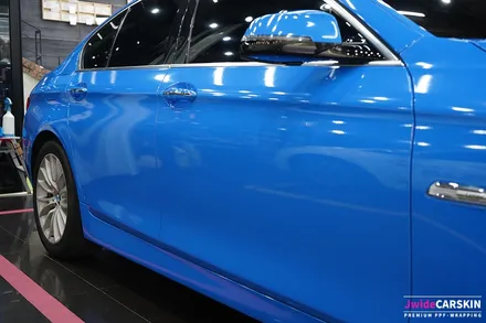 수원랩핑 BMW520d 에이버리 유광인텐스블루 전체랩핑 / 수원,광교,동탄