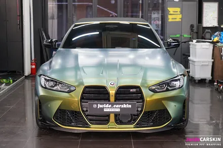 BMW M4 랩핑 에이버리 컬러플로우사틴프레쉬스프링 시공 / 수원,광교,동탄