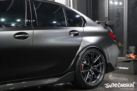 영통랩핑, BMW 신형 M3 사틴블랙 3M 전체랩핑 시공 후기 / 경기 수원 영통