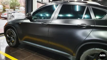 화성 반광랩핑 BMW X6 3M2080필름 사틴블랙 / 경기 수원 영통