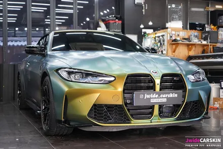 BMW M4 랩핑 에이버리 컬러플로우사틴프레쉬스프링 시공 / 수원,광교,동탄