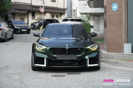 BMW M2차량에 미드나잇 그린 전체랩핑 시공 후기 / 광교ppf 제이와이드 / 경기 수원 영통