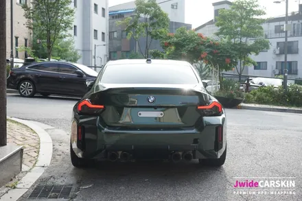 BMW M2차량에 미드나잇 그린 전체랩핑 시공 후기 / 광교ppf 제이와이드 / 경기 수원 영통