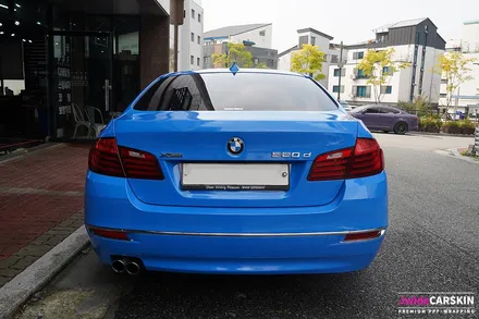 수원랩핑 BMW520d 에이버리 유광인텐스블루 전체랩핑 / 수원,광교,동탄