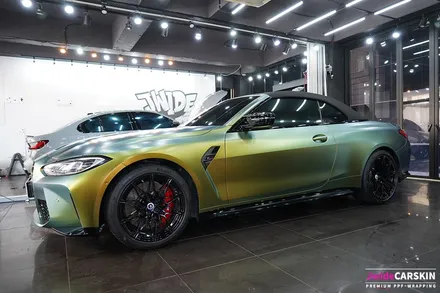 BMW M4 랩핑 에이버리 컬러플로우사틴프레쉬스프링 시공 / 수원,광교,동탄