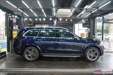 수원랩핑 벤츠 GLS400d 사틴블랙 락 그레이메탈릭 전체랩핑 / 수원,광교,동탄