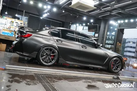 영통랩핑, BMW 신형 M3 사틴블랙 3M 전체랩핑 시공 후기 / 경기 수원 영통
