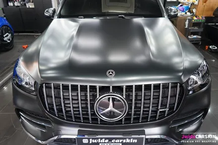 수원랩핑 벤츠 GLS400d 사틴블랙 락 그레이메탈릭 전체랩핑 / 수원,광교,동탄