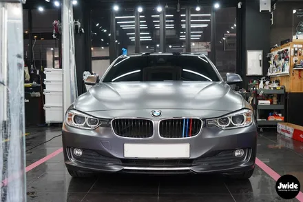 사틴랩핑 필름 BMW 320d 다크그레이 전체랩핑 / 경기 수원 영통