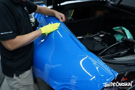 메르세데스 벤츠 AMG GT63s 다저블루 전체 랩핑은 수원랩핑 전문업체 제이와이드에서 / 경기 수원 영통