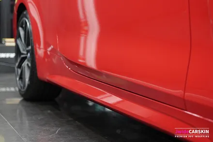 수원자동차랩핑 BMW420i 컨버터블 카마인레드 전체랩핑 / 경기 수원 영통