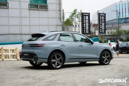 제네시스 GV70, 3M 2080 배틀쉽 그레이 전체랩핑 영통랩핑 전문업체 제이와이드 시공사례 / 경기 수원 영통