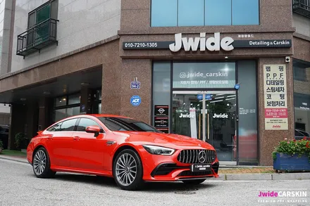 벤츠 GT43AMG 3M2080 유광핫로드레드 전체랩핑 / 수원,광교,동탄