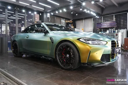 BMW M4 랩핑 에이버리 컬러플로우사틴프레쉬스프링 시공 / 수원,광교,동탄