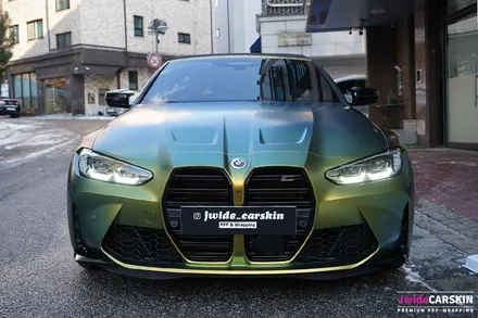 BMW M4 랩핑 에이버리 컬러플로우사틴프레쉬스프링 시공 / 수원,광교,동탄