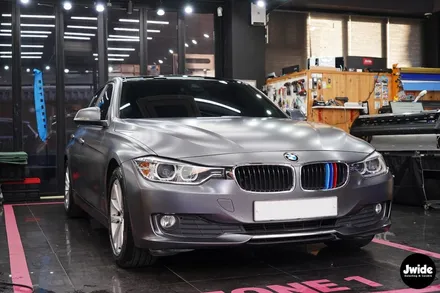사틴랩핑 필름 BMW 320d 다크그레이 전체랩핑 / 경기 수원 영통