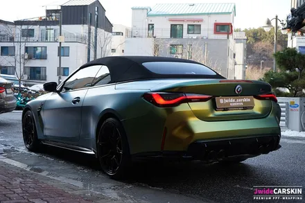 BMW M4 랩핑 에이버리 컬러플로우사틴프레쉬스프링 시공 / 수원,광교,동탄