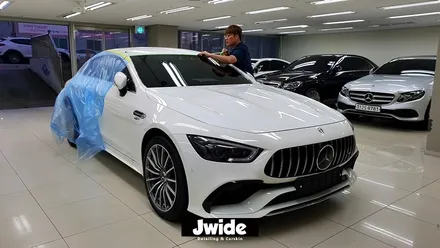 메르세데스벤츠 AMG GT-4DOOR 수원랩핑샵에서 루프스킨 시공!! / 경기 수원 영통
