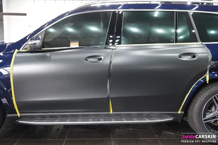 수원랩핑 벤츠 GLS400d 사틴블랙 락 그레이메탈릭 전체랩핑 / 수원,광교,동탄