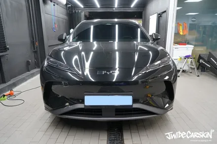 영통랩핑업체에서 진행한 BYD 씨라이언7 엠블럼 블랙 랩핑 시공 후기, 디테일까지 완성도 높게 / 경기 수원 영통