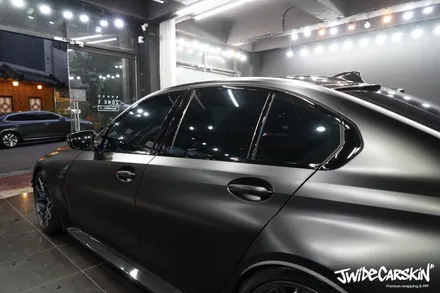 영통랩핑, BMW 신형 M3 사틴블랙 3M 전체랩핑 시공 후기 / 경기 수원 영통