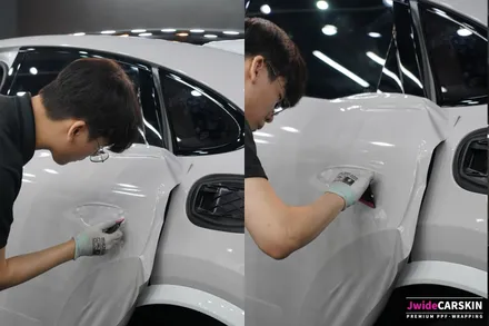 수원랩핑 포르쉐 카이엔 하이브리드 3M 스톰그레이 전체랩핑 / 수원,광교,동탄