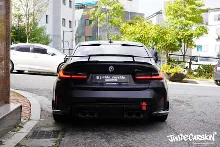 영통랩핑, BMW 신형 M3 사틴블랙 3M 전체랩핑 시공 후기 / 경기 수원 영통