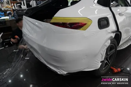용인 기흥 랩핑 전문업체 제이와이드 - 메르세데스 벤츠 GLC220D 보험처리로 전체랩핑 시공 사례 / 경기 수원 영통