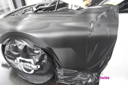 광교 랩핑 전문업체 제이와이드 - BMW G87 M2 프론트 휀다 무광 카본 랩핑 시공 후기 / 경기 수원 영통