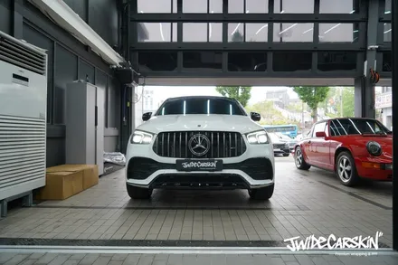 수원랩핑 벤츠 GLE53 AMG 루프스킨 사이드미러 크롬죽이기 부분랩핑 / 경기 수원