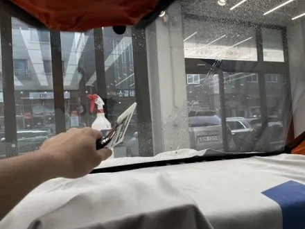 \'후퍼옵틱보증서\' 조회 후 전면썬팅 재시공