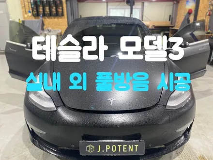 테슬라 모델3 방음, 전기차 방음시공 어디 믿음가는 업체 없을까? / 남양주, 구리, 하남