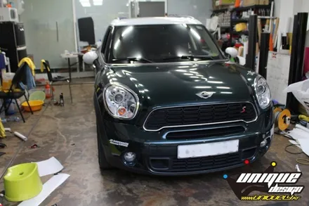 미니 컨트리맨 부분랩핑으로 포인트주기! (의정부 카스킨,랩핑샵, 유니크디자인) / 의정부 신곡동