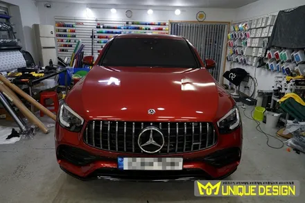(의정부) 벤츠 GLC43AMG 사이드미러, 스포일러 랩핑, 3M2080 유광블랙, 유니크디자인 / 의정부 신곡동