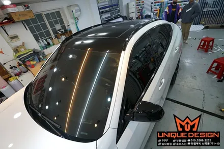 (의정부) BMW X6 (G06) 루프스킨 시공, 3M2080 유광블랙, 유니크디자인 / 의정부 신곡동