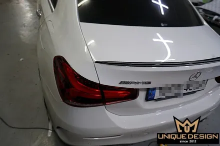 벤츠 CLA35AMG 스포일러랩핑, 의정부 랩핑, 카스킨, 유니크디자인 / 의정부 신곡동