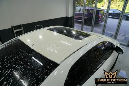 (의정부) 포르테쿱 루프스킨 제거 및 재시공. 3M2080 GLOSS BLACK / 의정부 신곡동