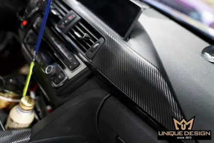 BMW 420D (F32) 실내랩핑 시공기- 3D카본(무광) / 의정부 신곡동