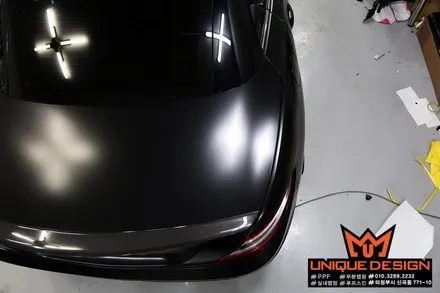 벤츠 SLK55 AMG. 사틴블랙 전체랩핑 시공기, 동영상 포함, 의정부랩핑 / 의정부 신곡동